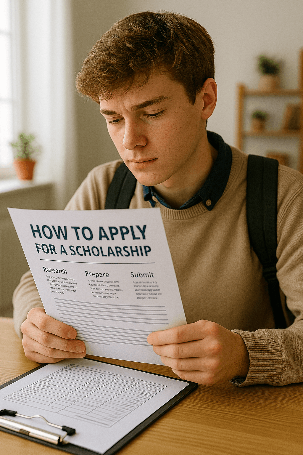 Italian consulate visa checklist on a clipboard.